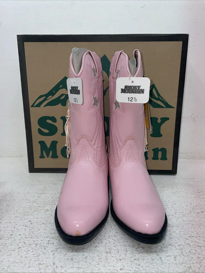 New Kids Pink With Fringe Smoky Mountain Cowboy Boots.12.5 12 1/2. 23-20
