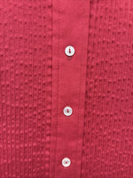 New Western Collection Red Long Sleeve Button Up English Shirt Size 14 LL-95