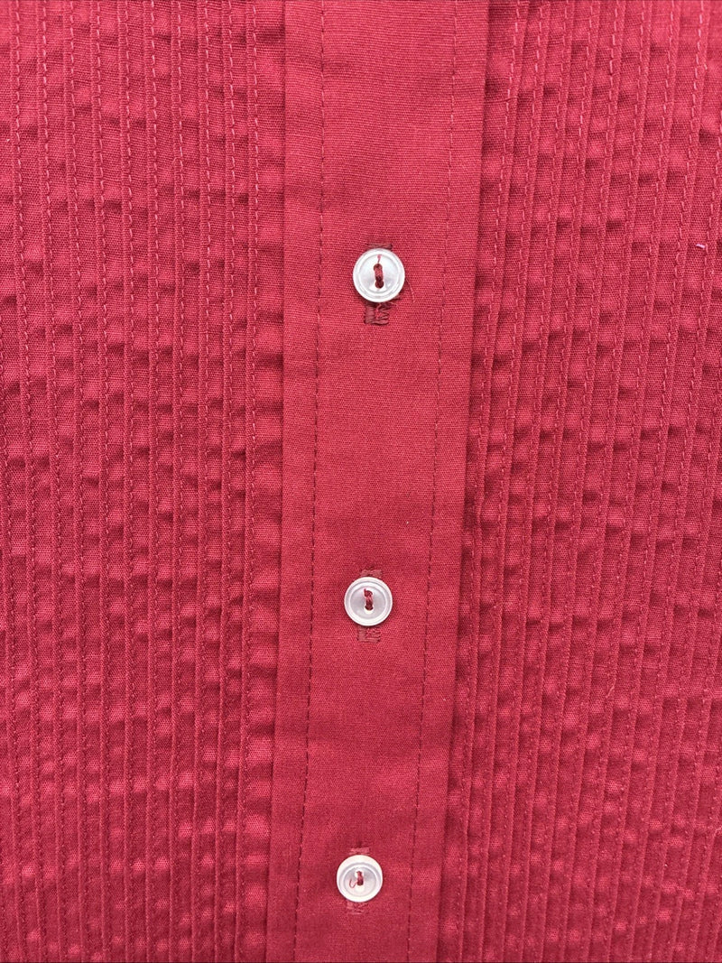 New Western Collection Red Long Sleeve Button Up English Shirt Size 14 LL-95