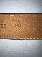 New Brown Genuine Leather Perkies Tooled 20” Belt #601 NN-89