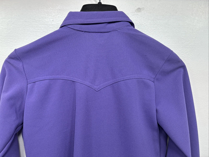New Women’s Western Fashions Purple long Sleeve Button up Size 14 YY-14