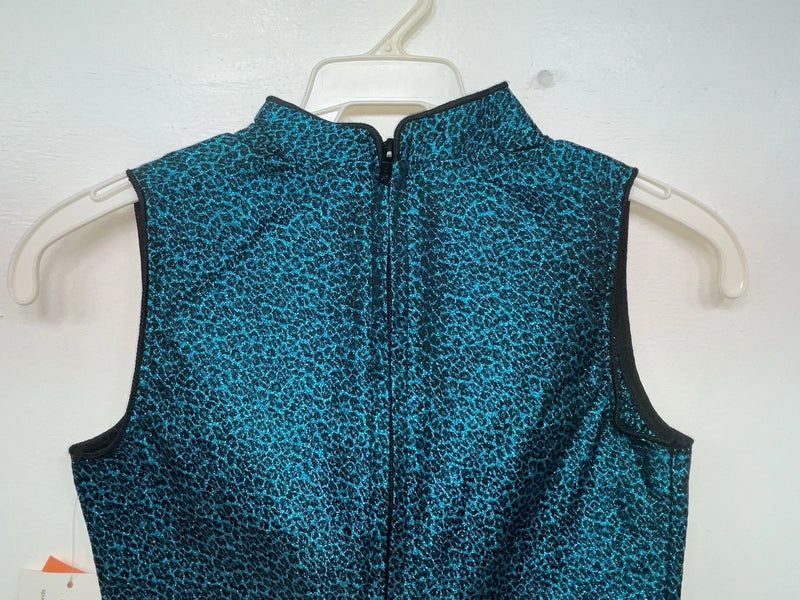 New Women’s Blue 1849 Authentic Ranchwear Cut Off Zip Up Vest XS #77872 3B-71