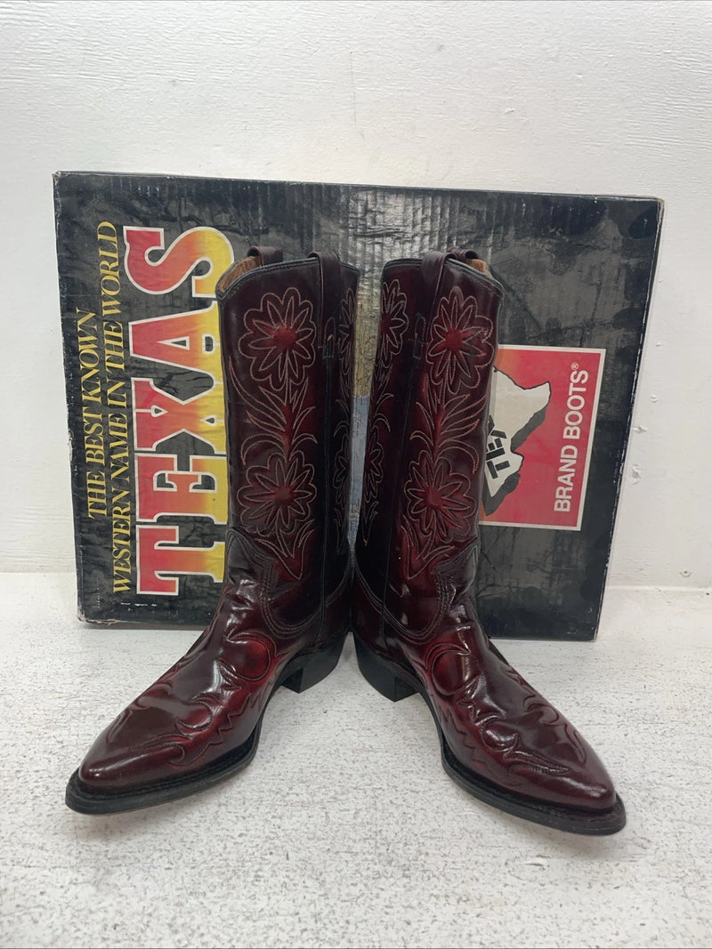 New Men’s Red Texas Brand Cowboy Boots. 43 4.5 4 1/2 M. 2-168