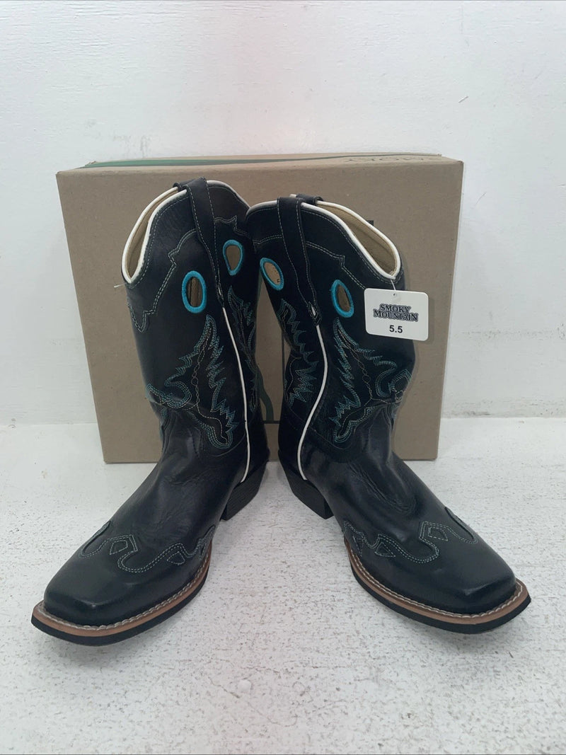 New Men’s Black Smoky Mountain Cowboy Boots. 3343 Y 5.5 5 1/2. 2-77