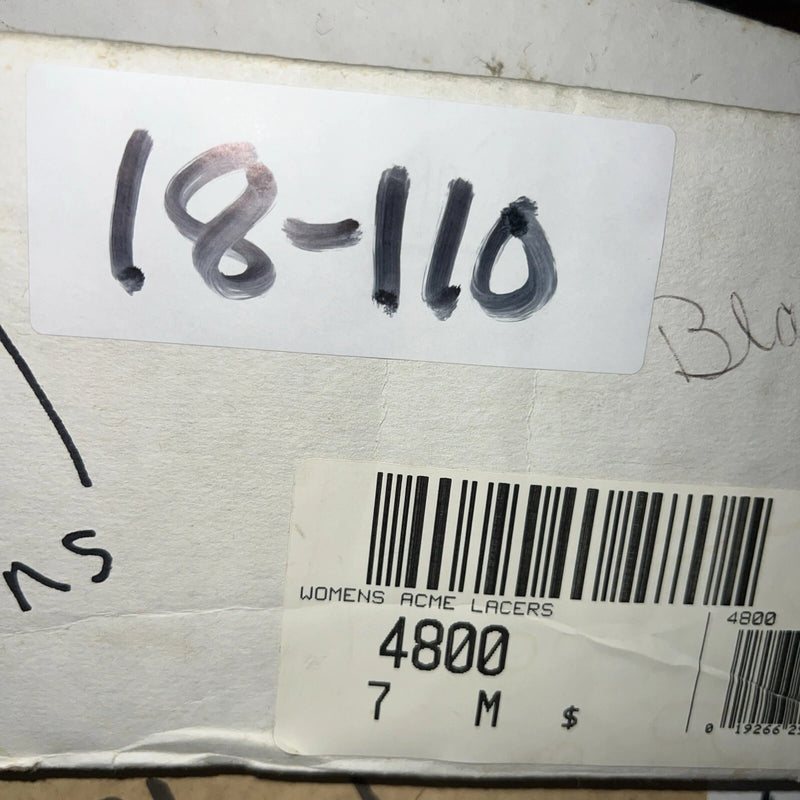 New Women’s Black Lace Up Acme Cowboy Boots. 4800 7 M. 18-110