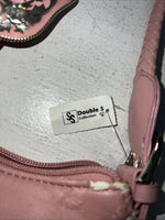 New Double S Pink Purse With Braided Strap #N 7450030 EE-3