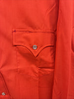 New Men’s Champion Western Orange Long Sleeve Pearl Snap 16 X 35 Large DD-46