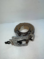 New Brown Genuine Leather Nocona Silver Bling Cross L Belt #N3487402 Z-81