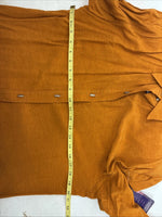 New Women’s Longhorn Orange Long Sleeve Button Up Size Small YY-49