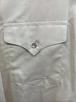 New Men’s Panhandle Off White Long Sleeve Pearl Snap XL J-34