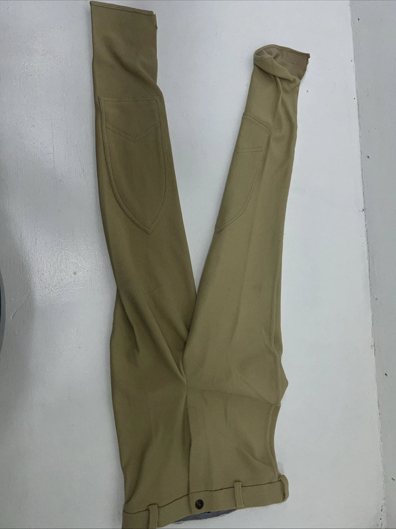 New Women’s Tan ABETTA English Riding Pants. 26-L  A-166