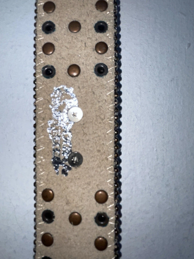 New Cheetah Print Genuine Leather Nocona Bling S Belt #N1330999 Z-98 