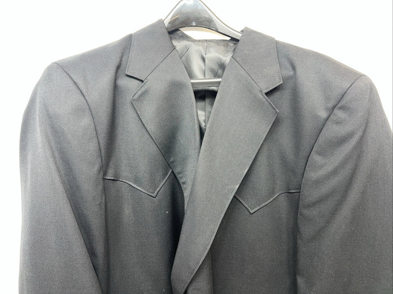 New Men’s Circle S Black Suit Jacket 52R #24244 JJ-601