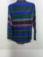 New Men’s Multicolor Wrangler Button Up Long Sleeve Shirt. 15.5x34 M I-34