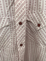 New Men’s Dickson Jenkins White Red Short Sleeve Button Up 14.5 Small B-128