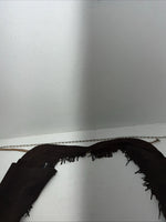 NOS Brown Show Chaps With Fringe Adjustable Waist 44” L-36