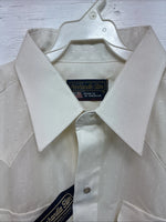 New Men’s Panhandle Slim Off White Long Sleeve Pearl Snap 18 X 34 2XL M-77