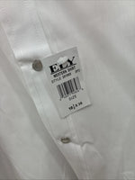 New Men’s ELY Cattleman White Long Sleeve Pearl Snap 18.5 X 36 2XL X-75