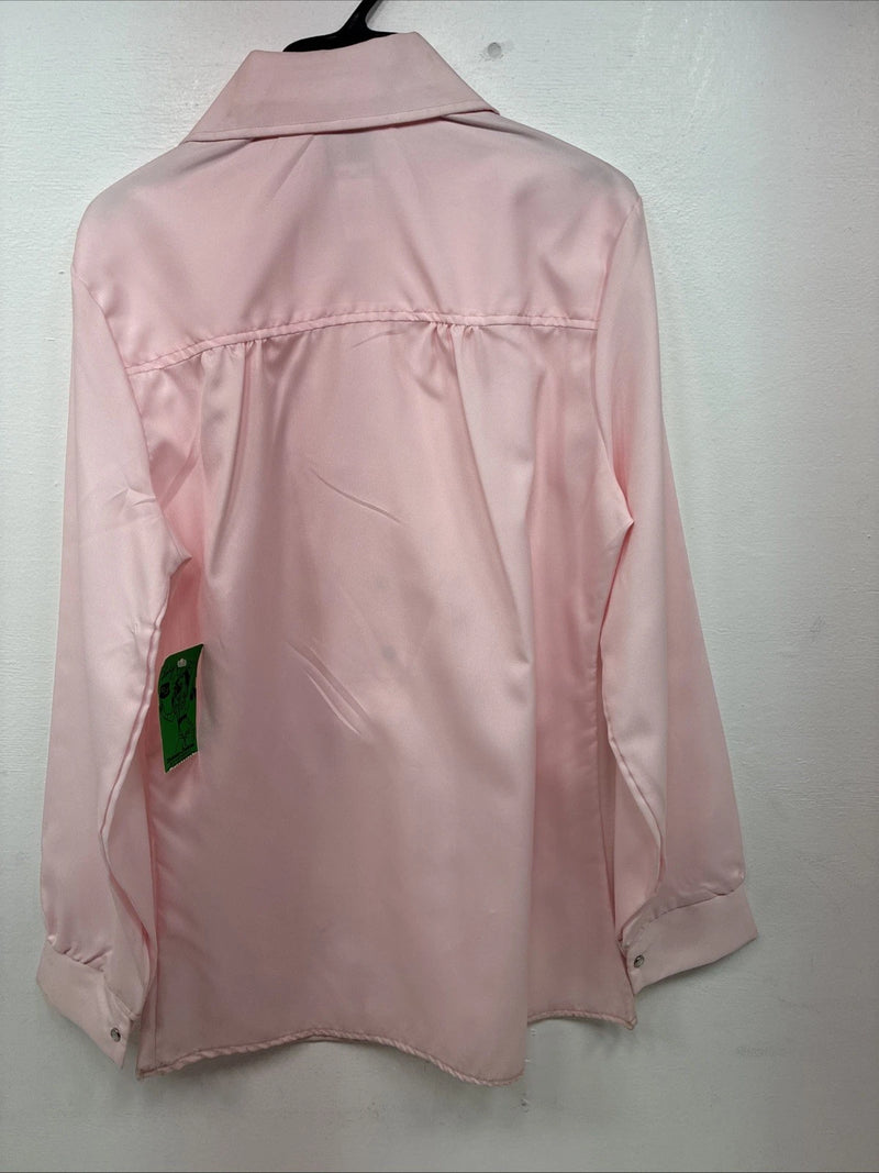 New Women’s Dickson Jenkins Pink Long Sleeve Pearl Snap Size 36 II-61