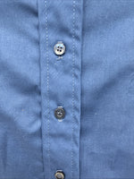 New Women’s Fenton Blue Long Sleeve Button Up Short Size 6 TT-113