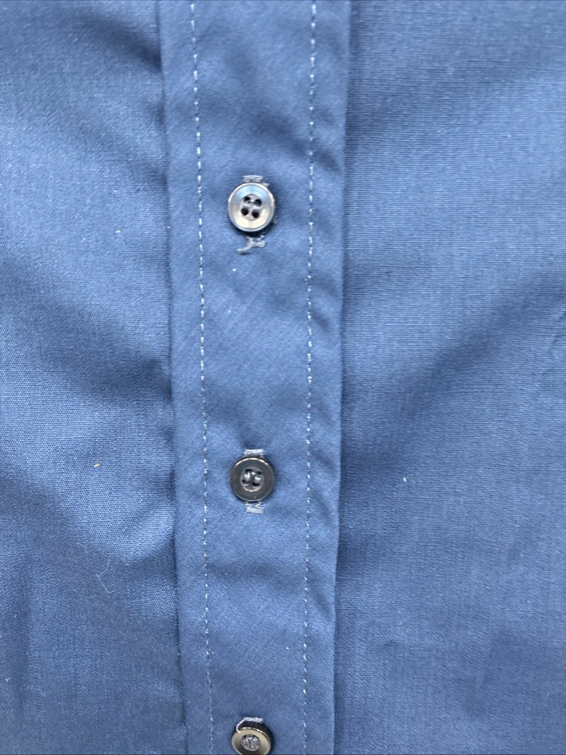 New Women’s Fenton Blue Long Sleeve Button Up Short Size 6 TT-113
