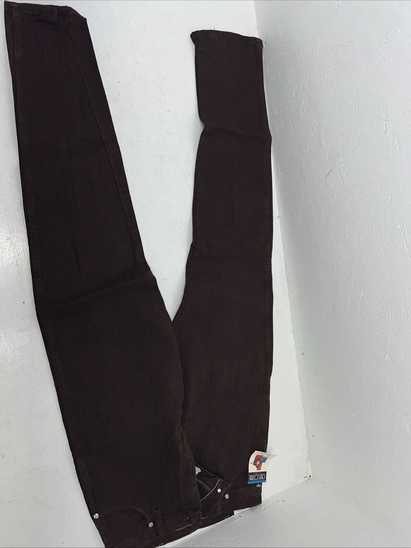 New Men’s Brown Cowboy Cut Wrangler Slim Fit Denim Jeans. 15x34 F-33