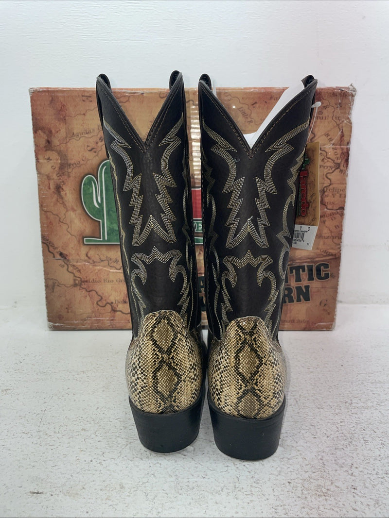 New Men’s Copper Snake Skin Laredo Cowboy Boots. 68068 7 D. 1-67