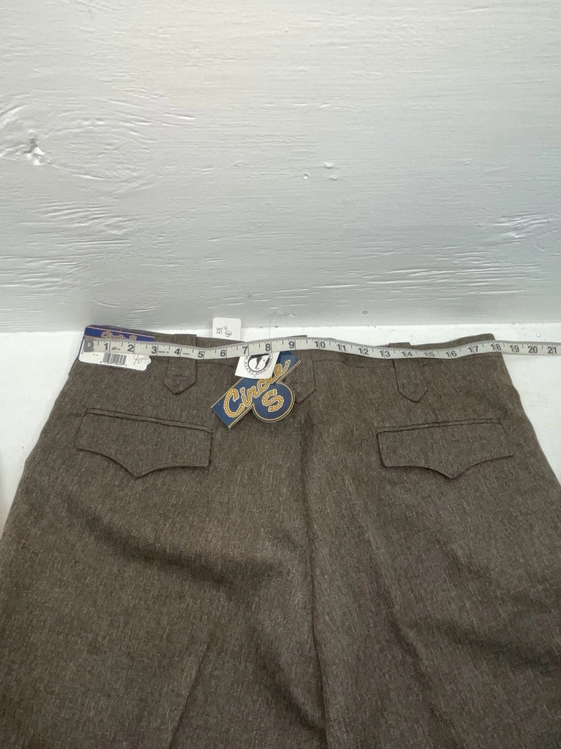 New Vintage Brown Circle S Polyester Pants #CP4776 XX-89