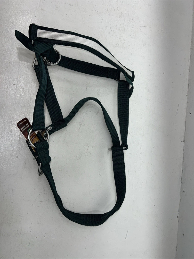 New Tough 1 Green White Nylon Deluxe Draft Halter #50-9575 W-36