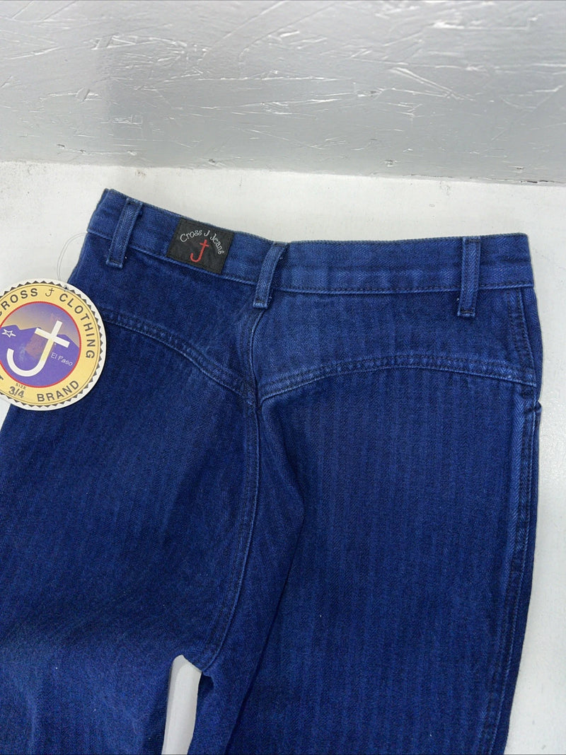 New Women’s Cross J Regular Fit Stripped Denim Jeans. 3/4x32 P-11