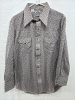 New Men’s Miller Brown Designed Long Sleeve Pearl Snap 17 X 33 XL T-6