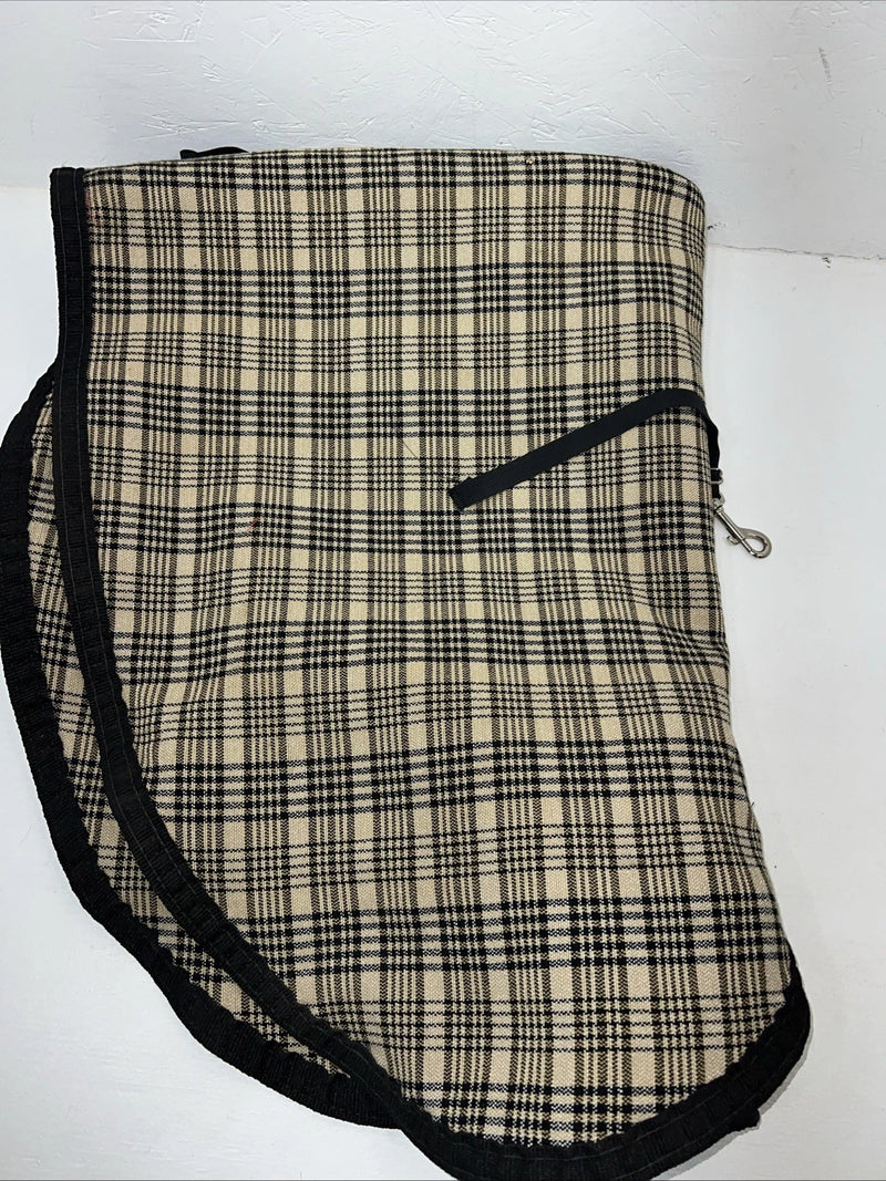 New Brown Plaid Turnout Horse Neck Hood PP-22