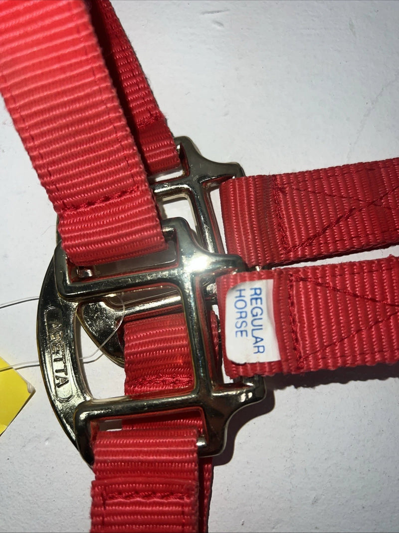New Tex Tan Red Nylon Horse Halter Full #0723832 LLL-600