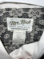 New Men’s Gray Mr.nick Button Up Long Sleeve Shirt 15.5x32 M I-57