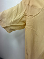 New Women’s Longhorn Yellow Short Sleeve Button Up Padded Shirt X-Small LL-71