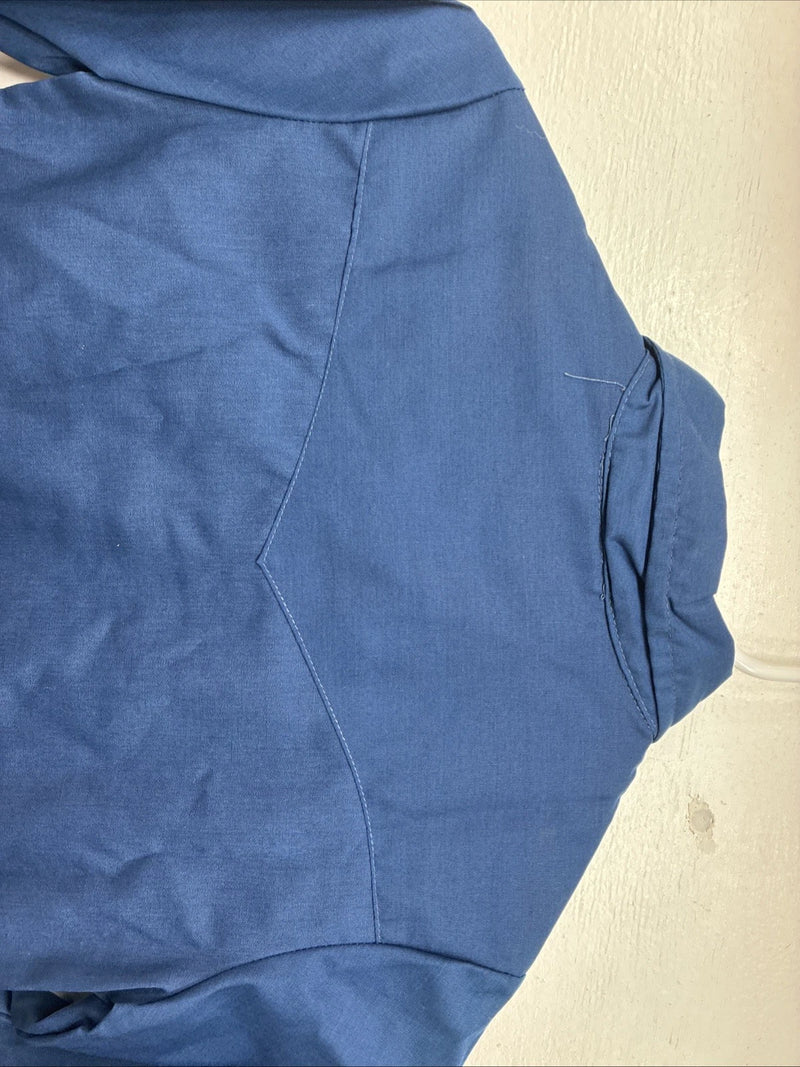 New Women’s Fenton Blue Long Sleeve Button Up Short Size 6 TT-113