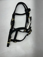 New Fabtron Black Nylon Halter/Bridle Trail Combo With Split Reins #NP54-5 W-43