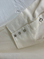 New Men’s Panhandle Slim Off White Long Sleeve Pearl Snap 18 X 34 2XL M-77