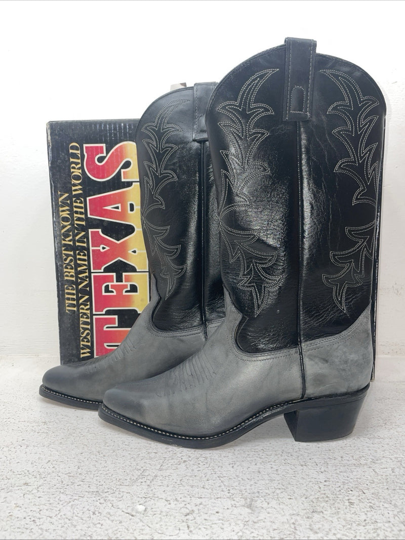 New Men’s Gray Texas Brand Cowboy Boots. 1202 8 E E. 3-139 