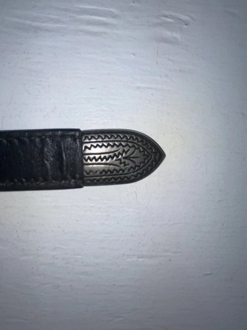 New Black Genuine Leather Weaved 28” Belt #4591 JJ-108