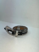 New Black Genuine Leather Nocona Silver Bling Cross XL Belt #N1330999 Z-80