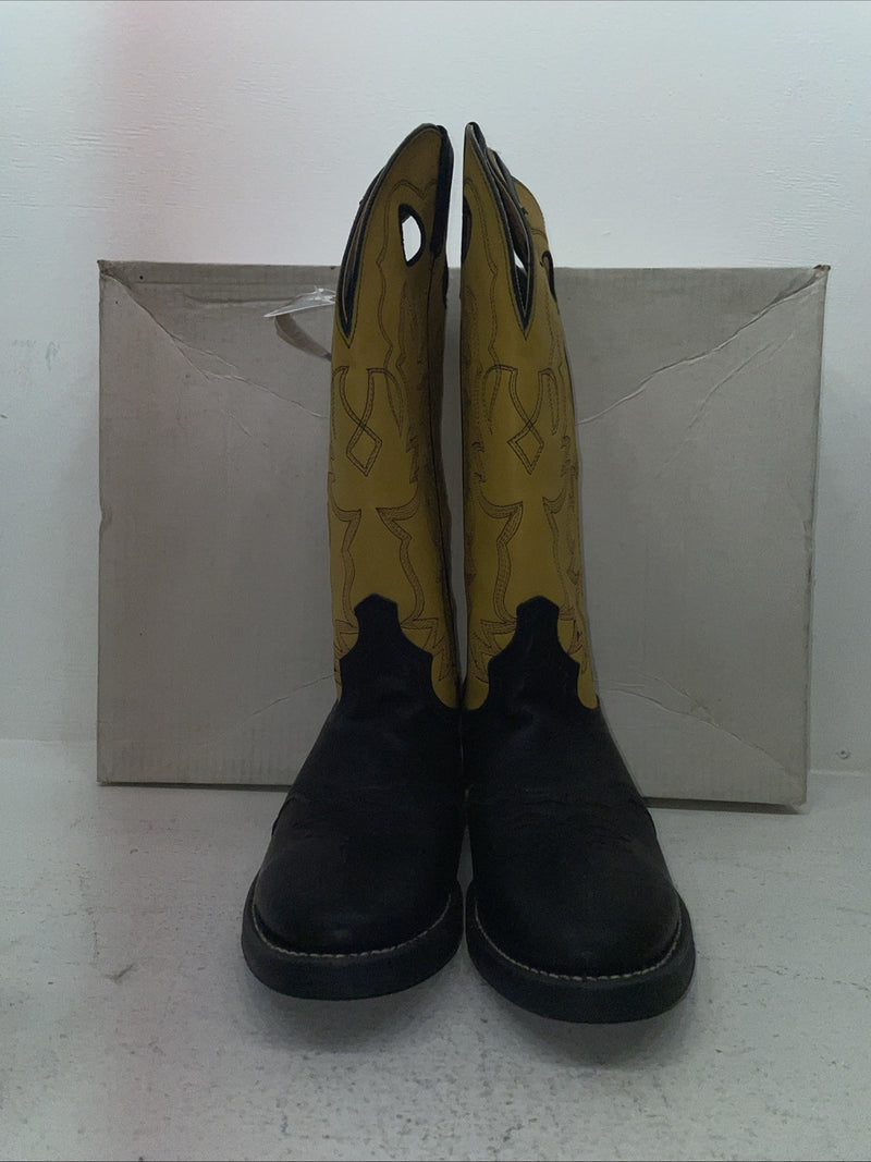New Men’s Yellow American West Cowboy Boots. 62023 10 D. 6-93