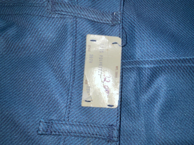 New Vintage Blue Polyester Pants #2624 3A-10