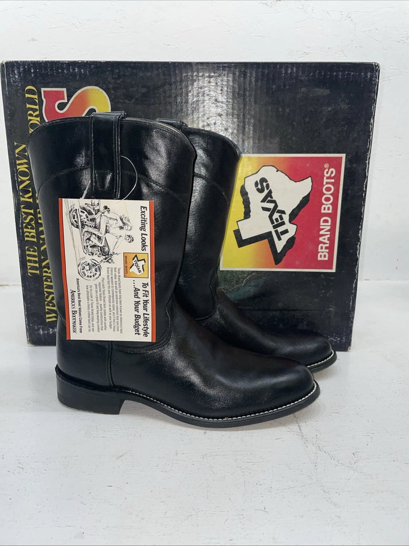 New Women’s Black Texas Brand Cowboy Boots. 4400 7 M. 18-58
