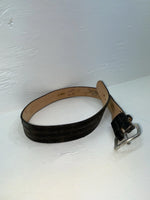 New Black Genuine Leather Stitched 34” Belt #800 Z-158