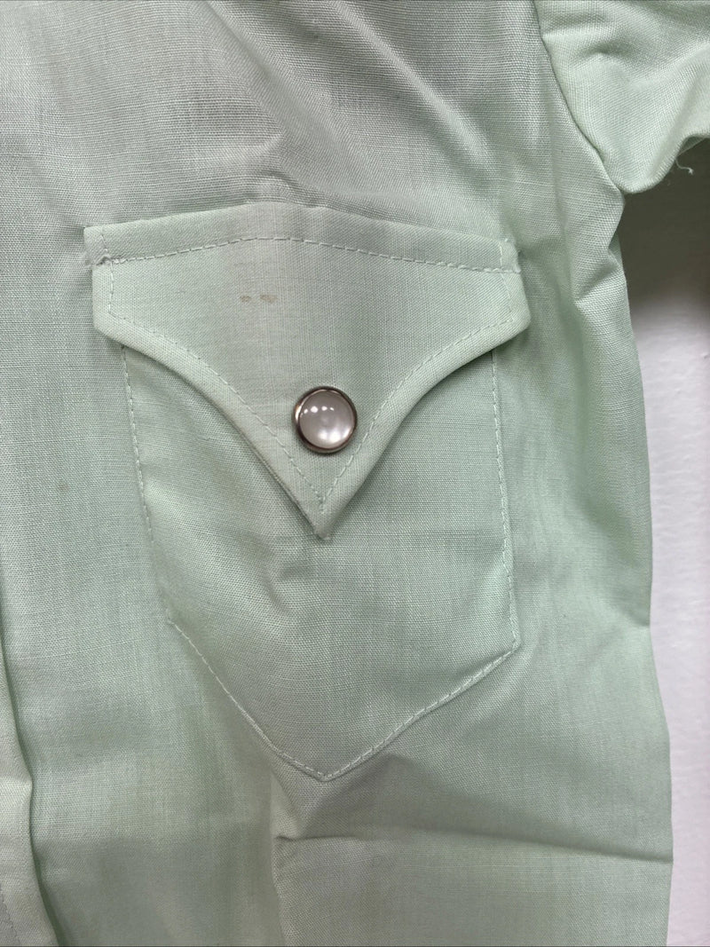New Kids Karman Green Long Sleeve Pearl Snap Size 1 DD-147
