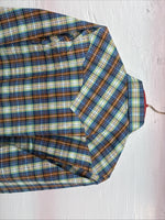 New Men’s Champion Westerns Multicolor Plaid Long Sleeve Pearl Snap Small O-33