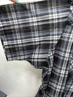 New Men’s ELY Cattleman Grey Black Short Sleeve Pearl Snap 3XL E-40