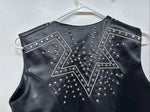 New Women’s 1848 RanchWear Black Rhinestone Sleeveless Vest Zip Up Large YY-37