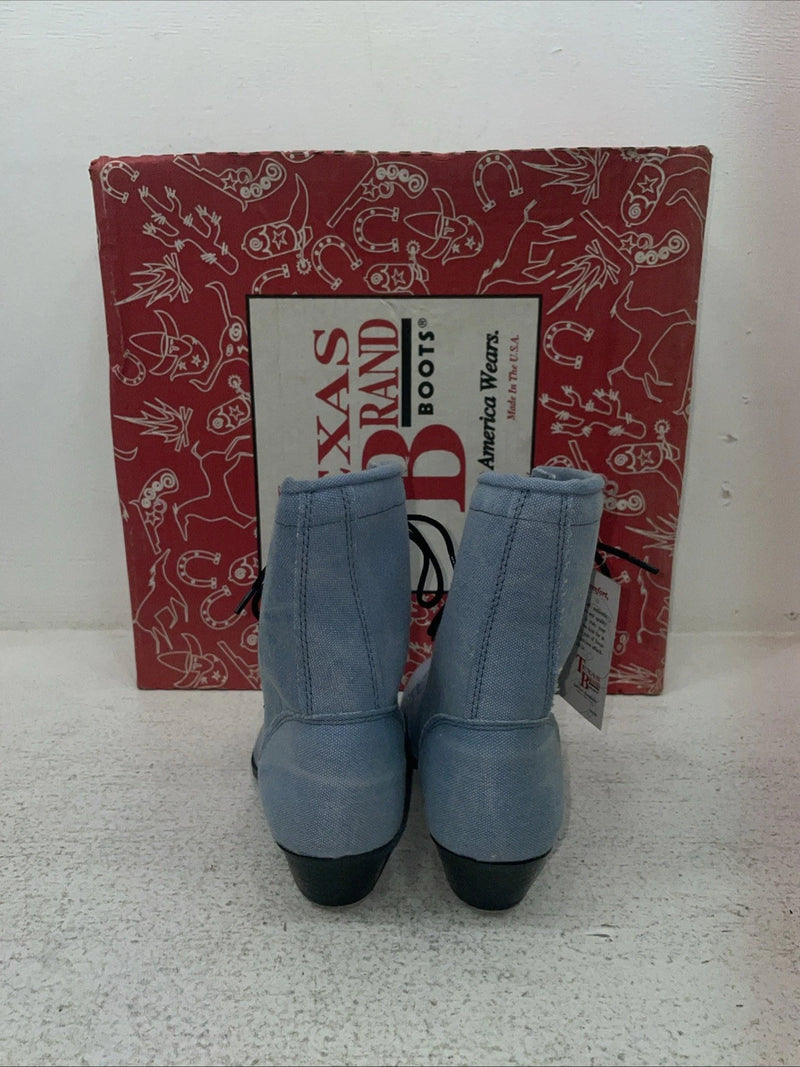 New Kids Blue Lace Up Texas Brand Cowboy Boots. P C 9169161 2.5 2 1/2 D. 23-159